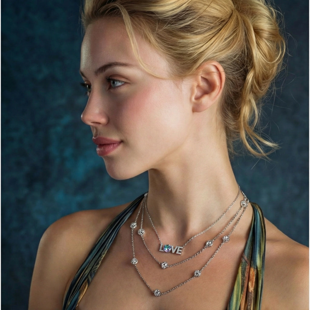 LOVE Moissanite Necklace