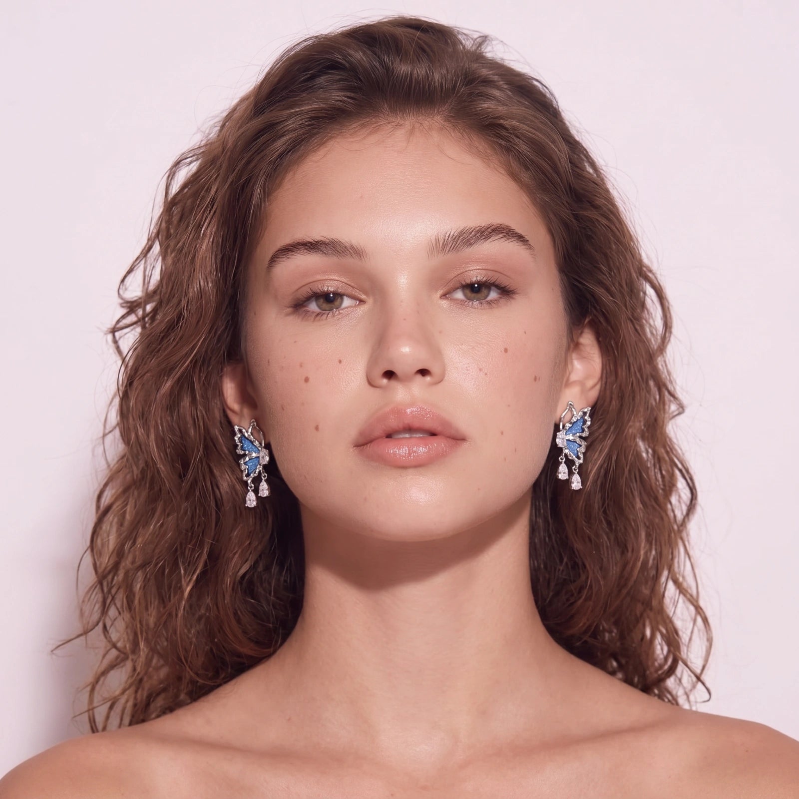 Denim Dreams Butterfly Earrings