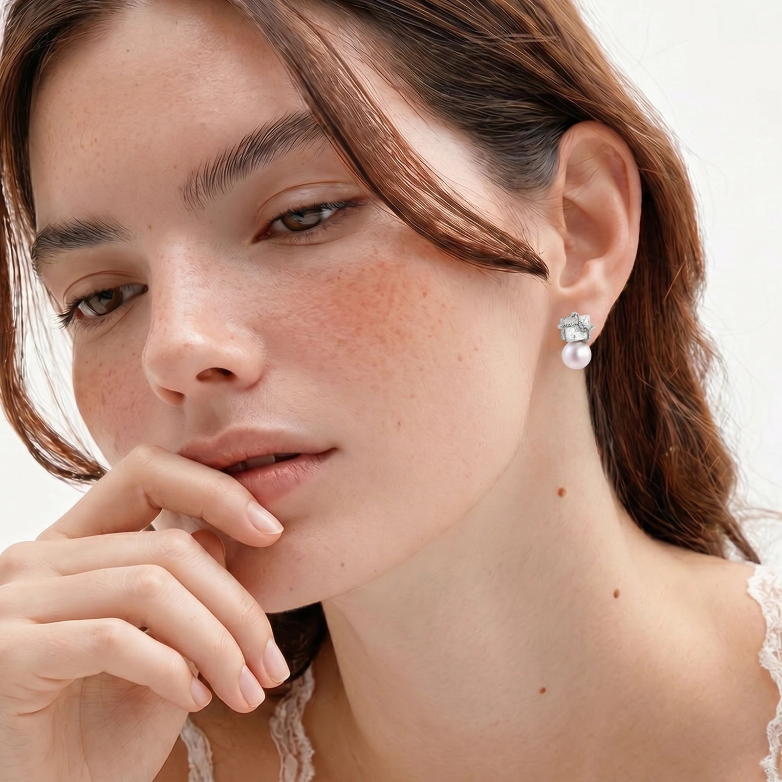 Stardust Pearl Drop Earrings