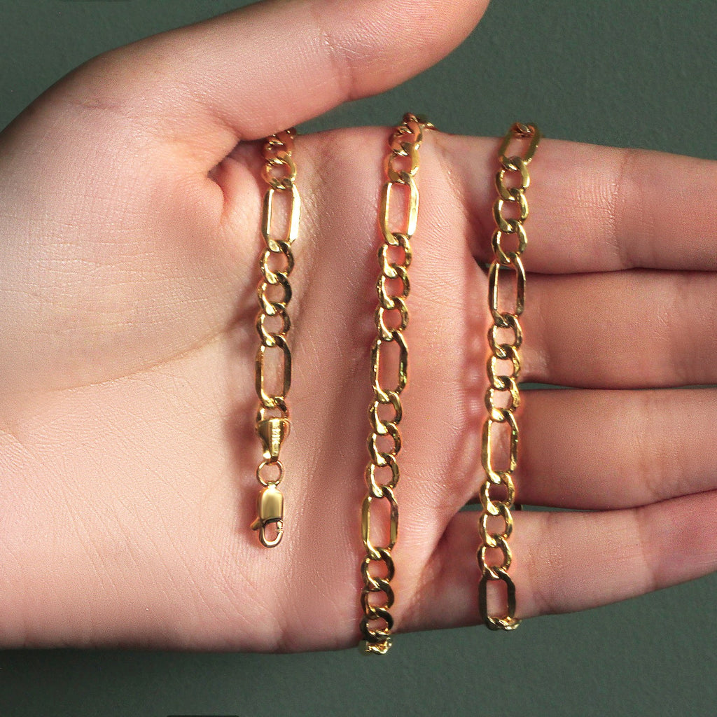 14k Yellow Gold Lite Figaro Chain (5.60 mm)