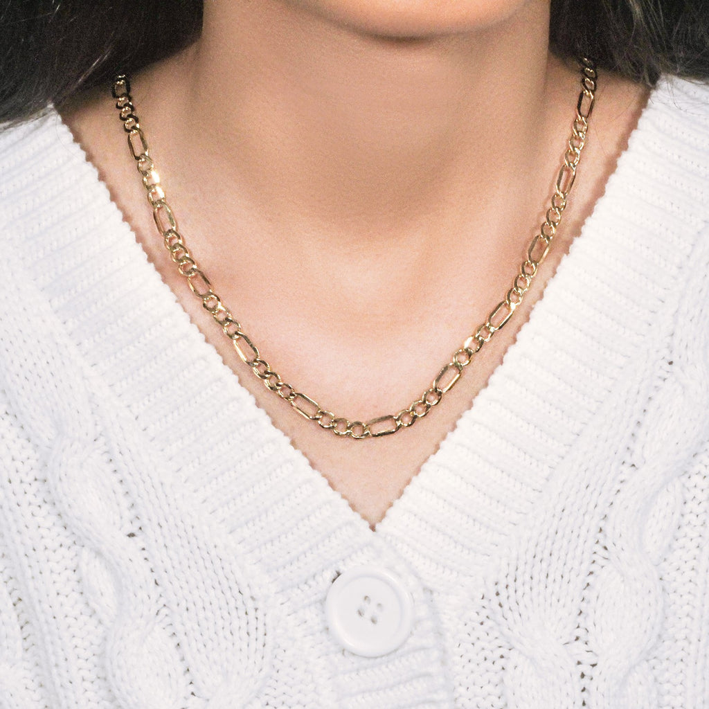 14k Yellow Gold Lite Figaro Chain (5.60 mm)