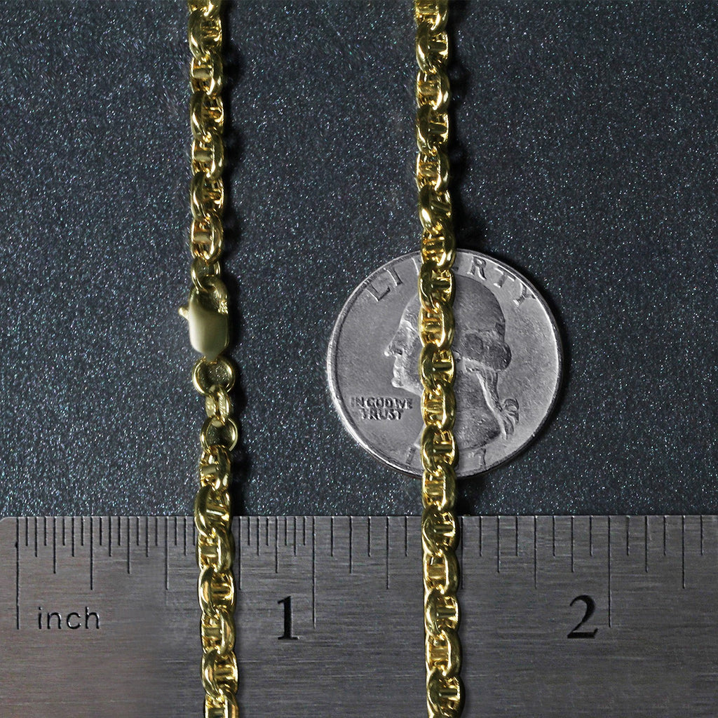 14k Yellow Gold Anchor Chain (4.50 mm)