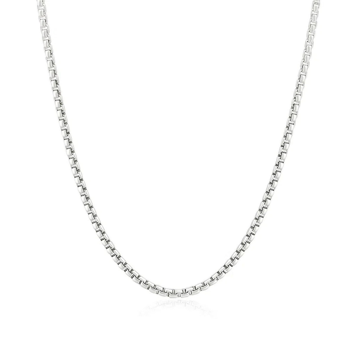 14k White Gold Round Box Chain (1.8 mm)