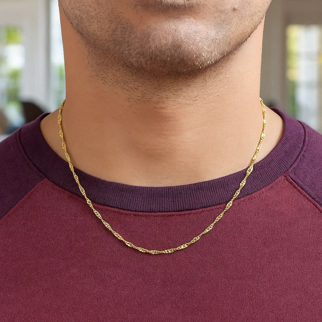 14k Yellow Gold Singapore Chain (2.10 mm)
