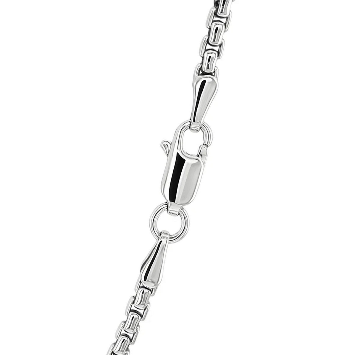 14k White Gold Round Box Chain (2.5 mm)
