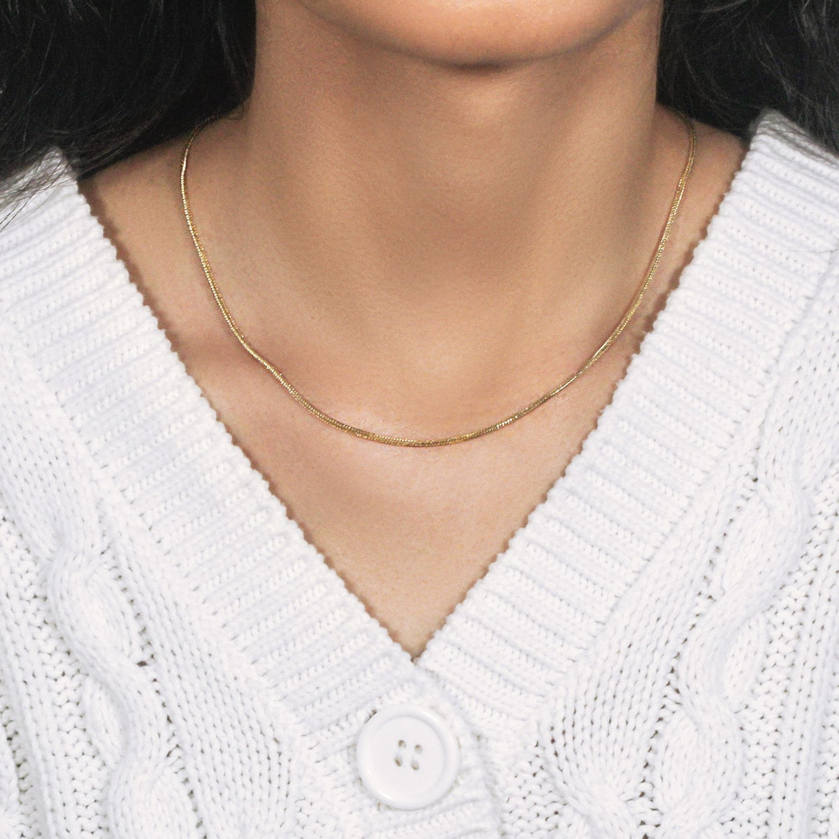 14k Yellow Gold Foxtail Chain (1.00 mm)