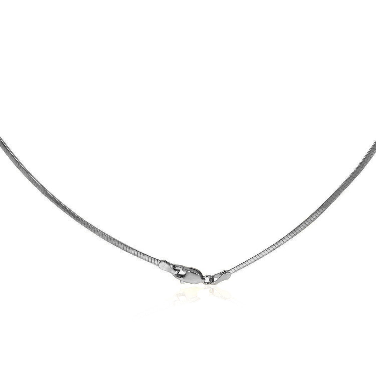 14k White Gold Classic Omega Style Chain (2.00 mm)