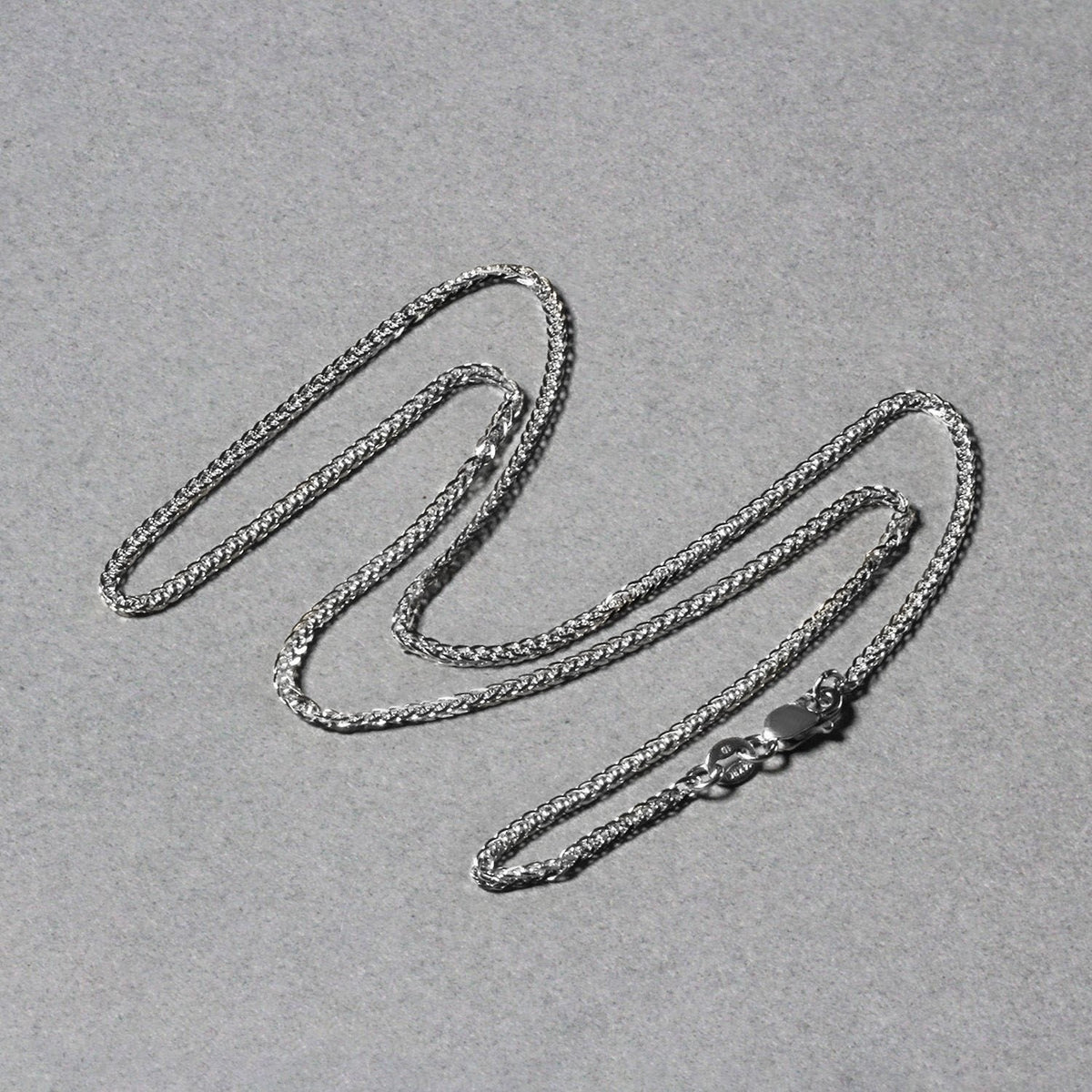 14k White Gold Square Wheat Chain (1.80 mm)