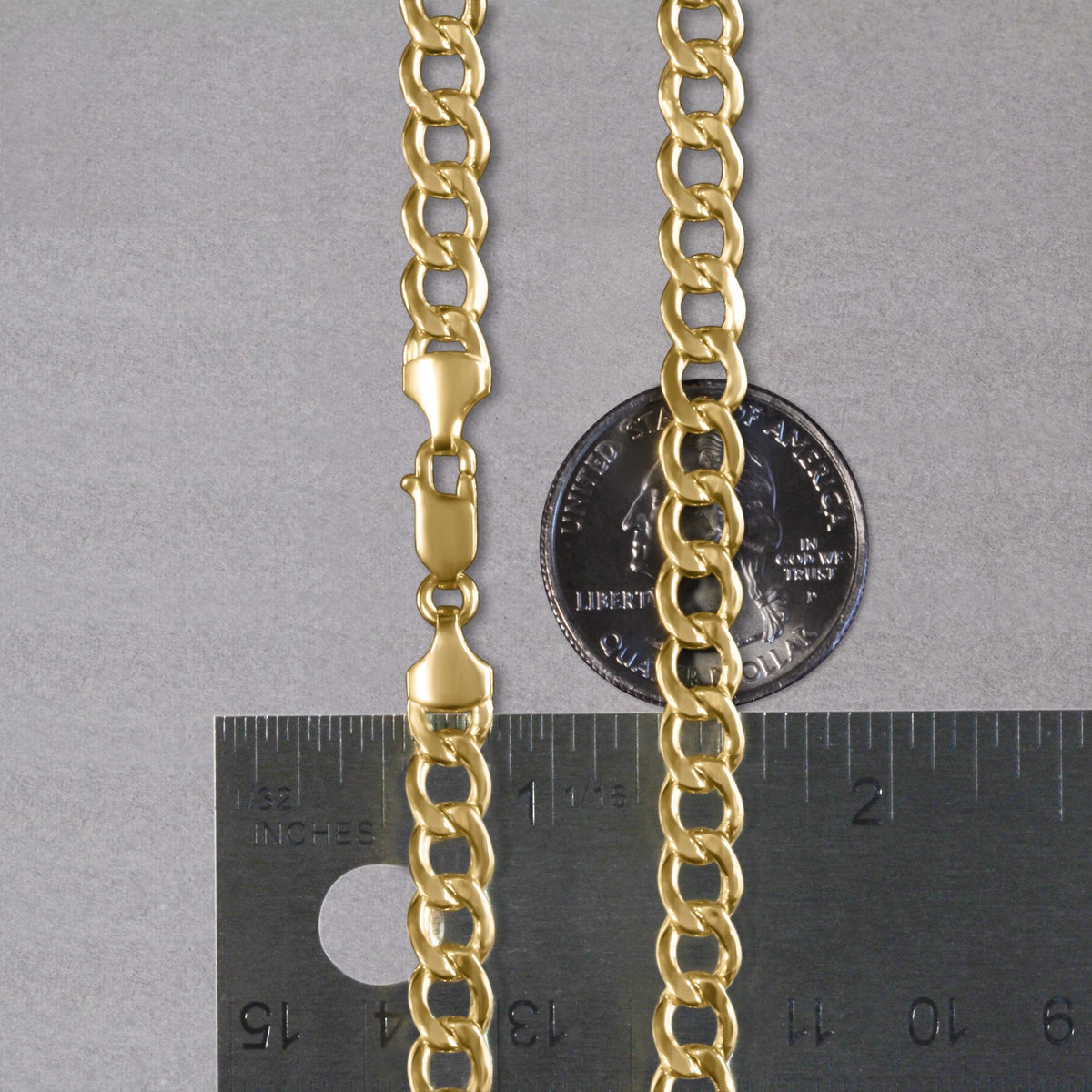 14k Yellow Gold Curb Chain (6.20 mm)