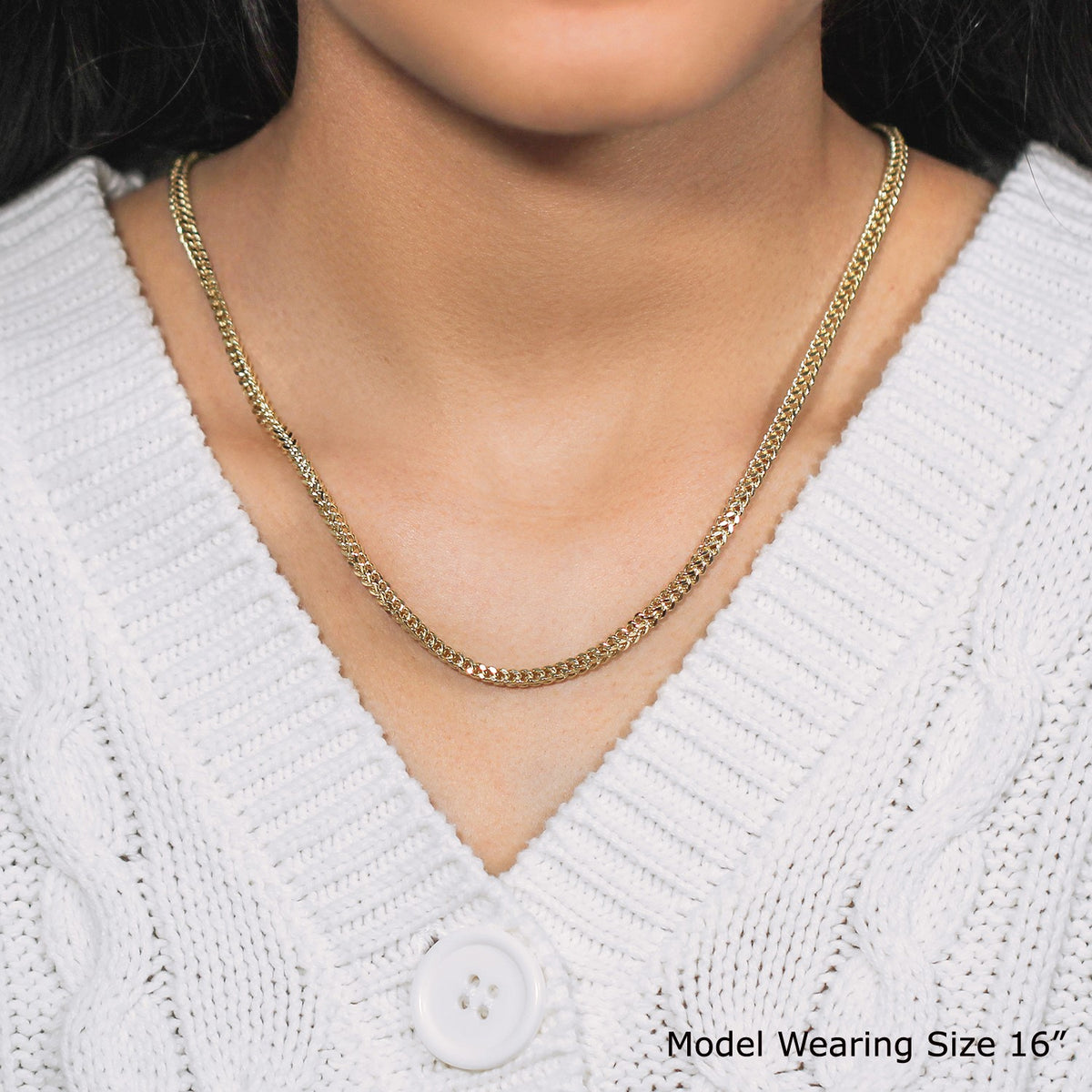 14k Yellow Gold Light Weight Wheat Chain (3.20 mm)