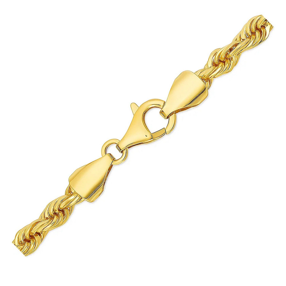 14k Yellow Gold Solid Diamond Cut Rope Chain (7.00 mm)