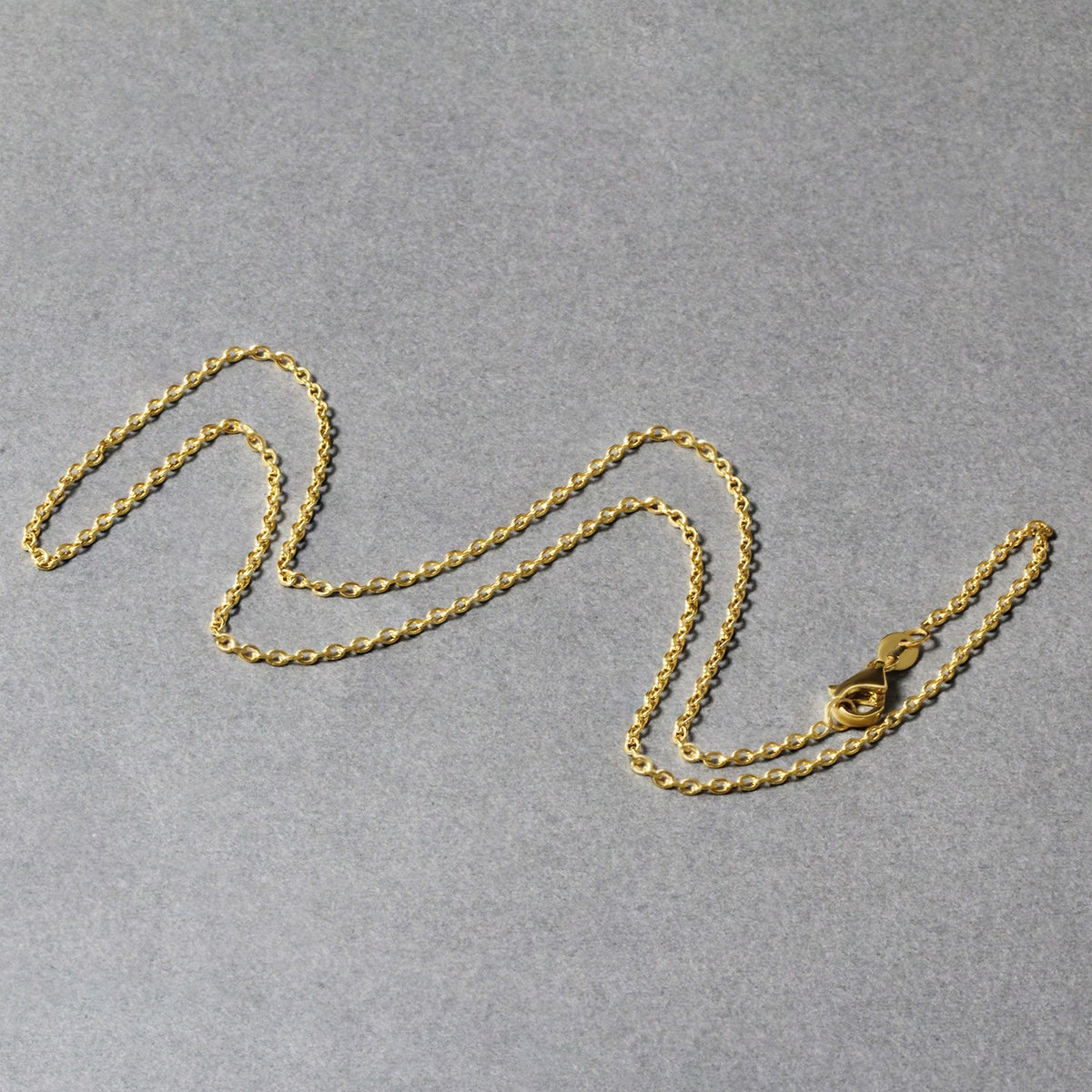 18k Yellow Gold Round Cable Link Chain (1.50 mm)