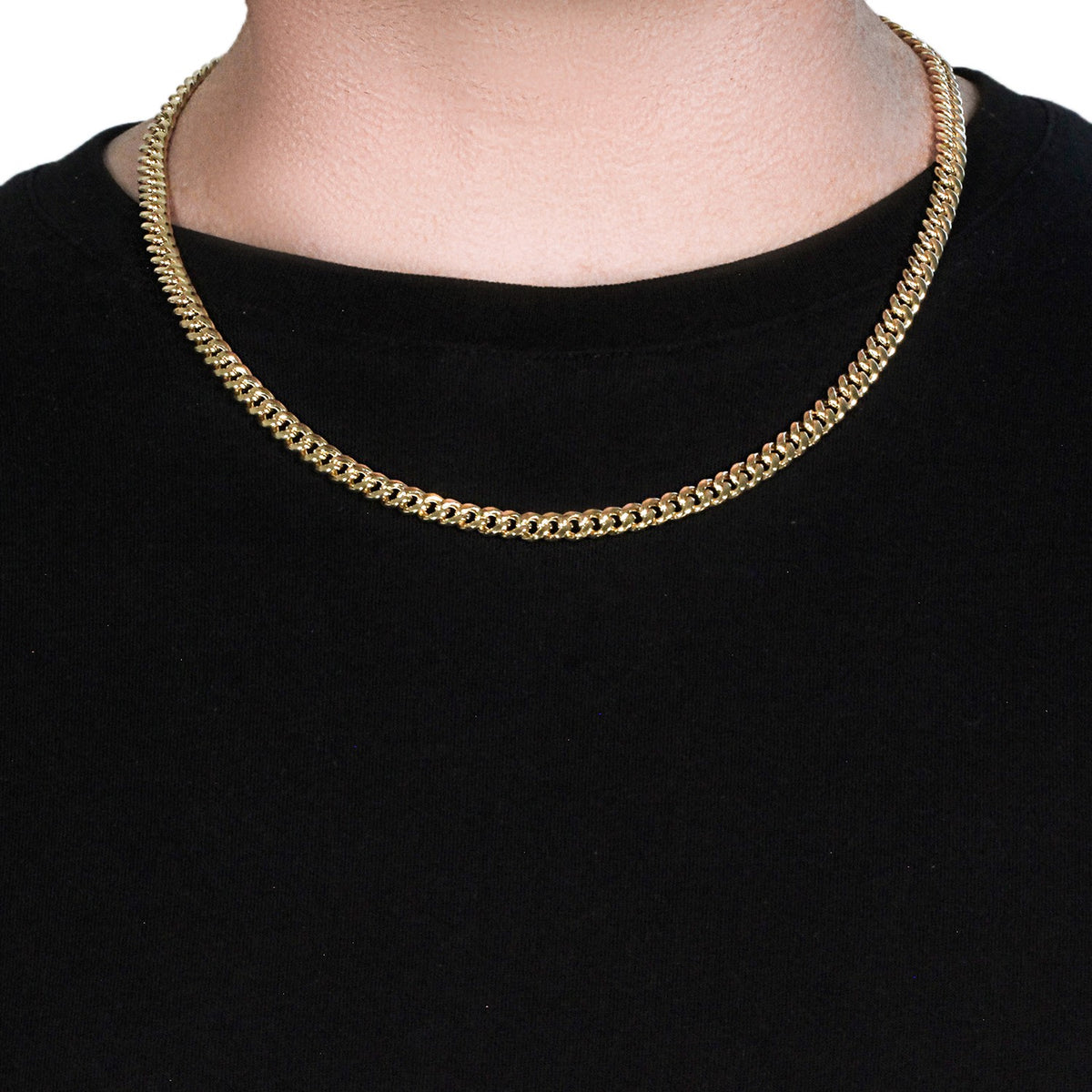 10k Yellow Gold Semi Solid Miami Cuban Chain (6.10 mm)
