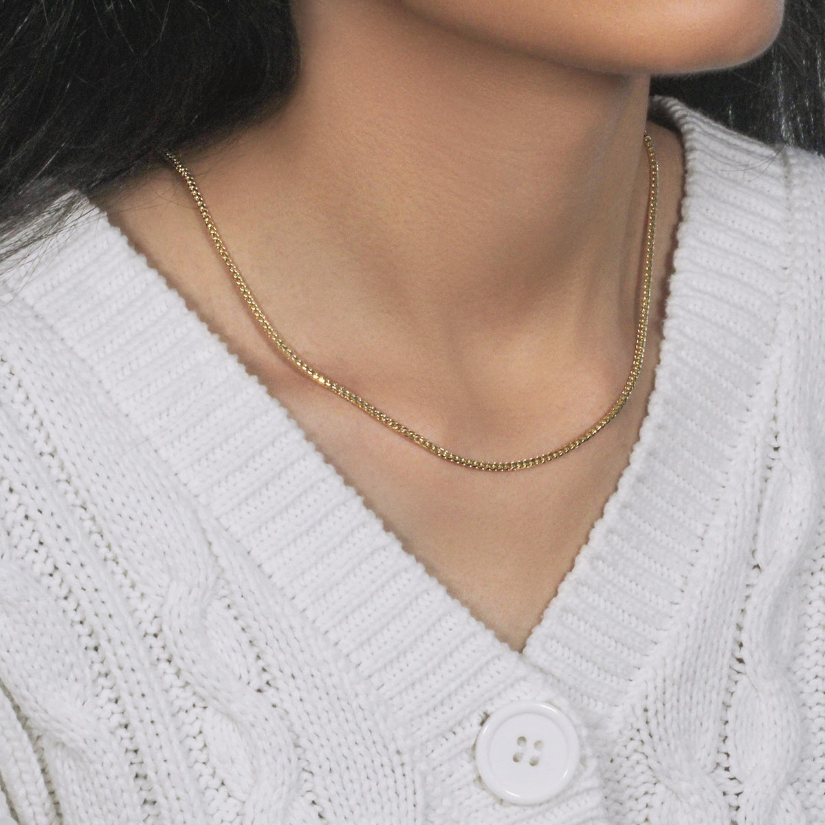 14k Yellow Solid Gold Diamond Cut Round Franco Chain (2.20 mm)
