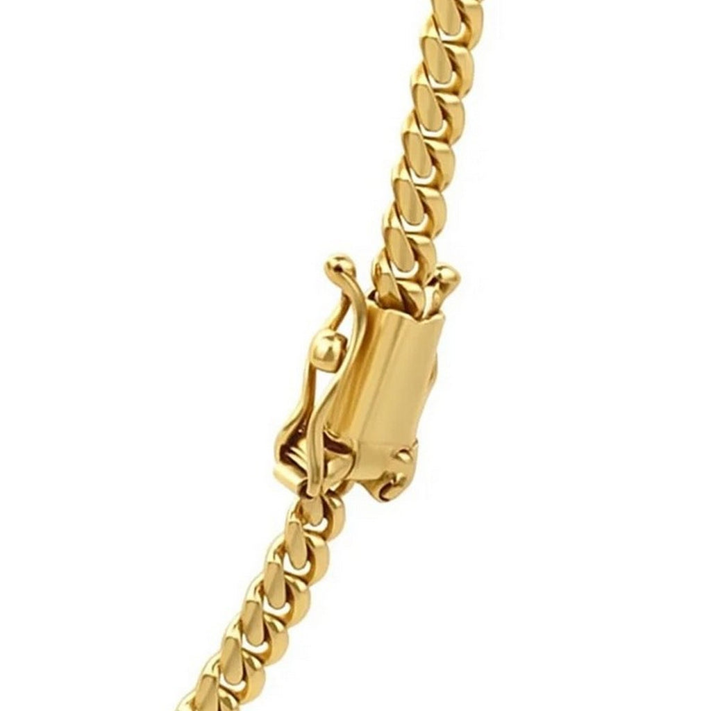 14k Yellow Gold Classic Miami Cuban Solid Chain (5.00 mm)