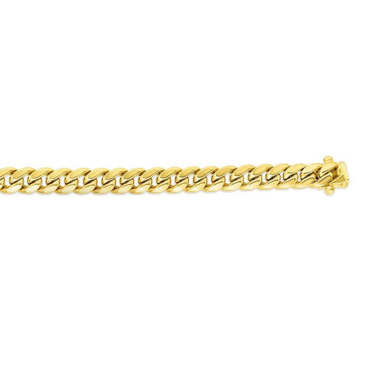 14k Yellow Gold Semi Solid Miami Cuban Chain (6.10 mm)