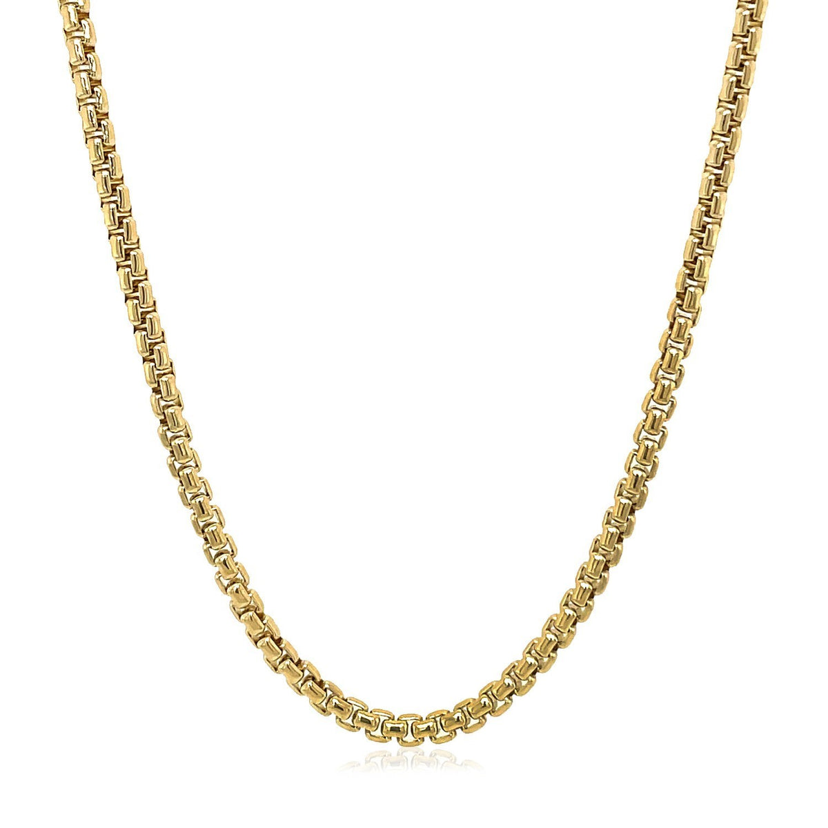 14k Yellow Gold Solid Round Box Chain (3.6 mm)