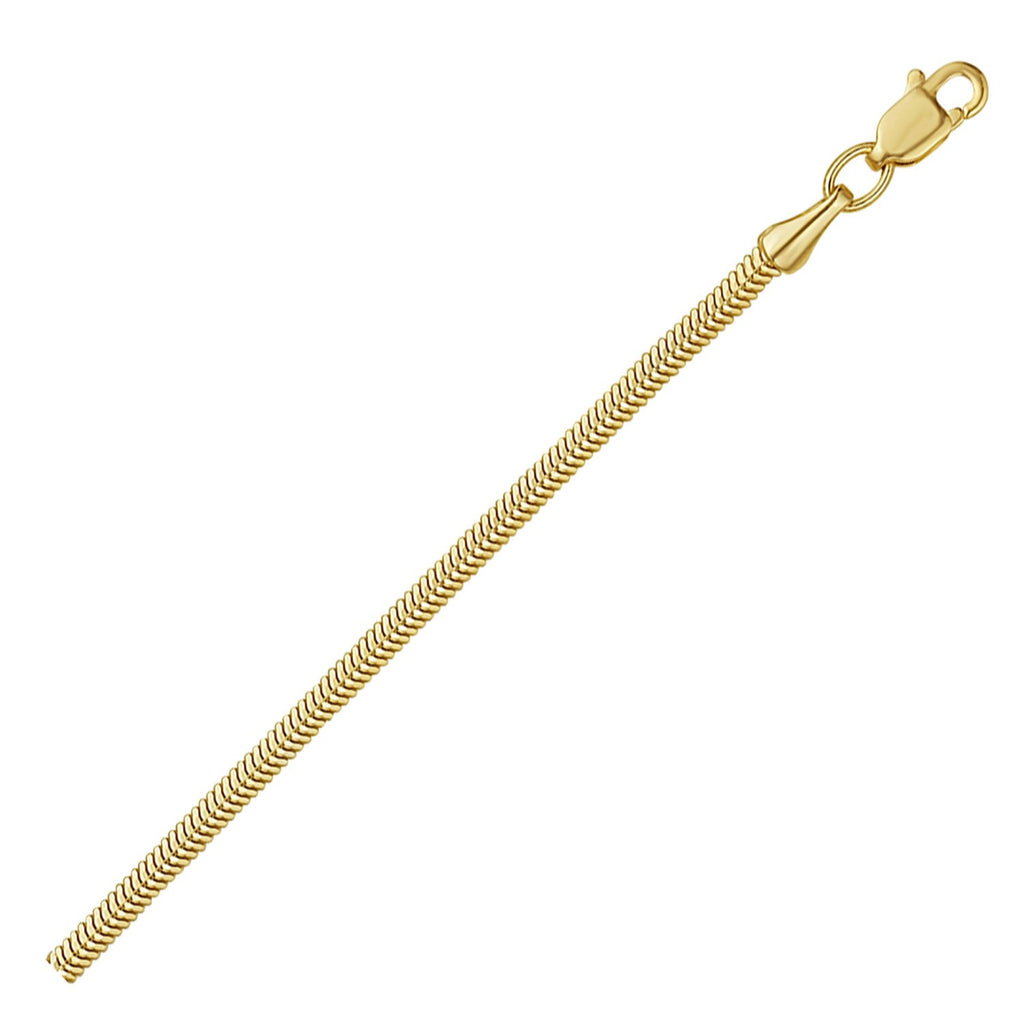14K Yellow Gold Oval Snake Chain (2.00 mm)