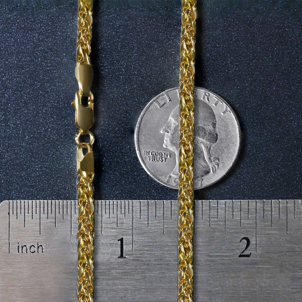 14k Yellow Gold Diamond Cut Round Franco Chain (3.20 mm)