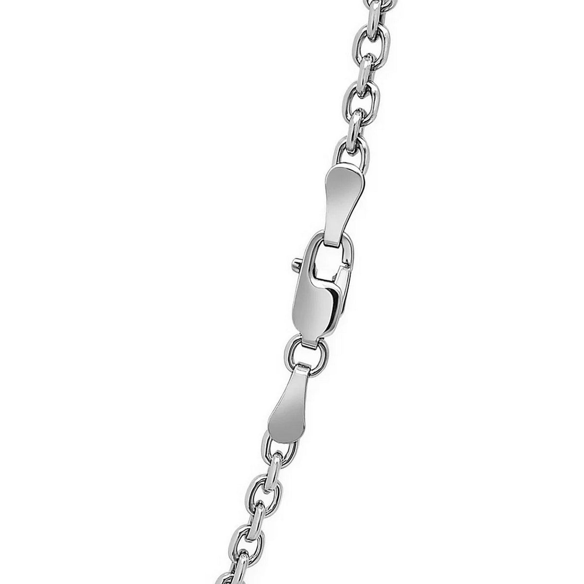 14k White Gold Diamond Cut Cable Link Chain (2.60 mm)