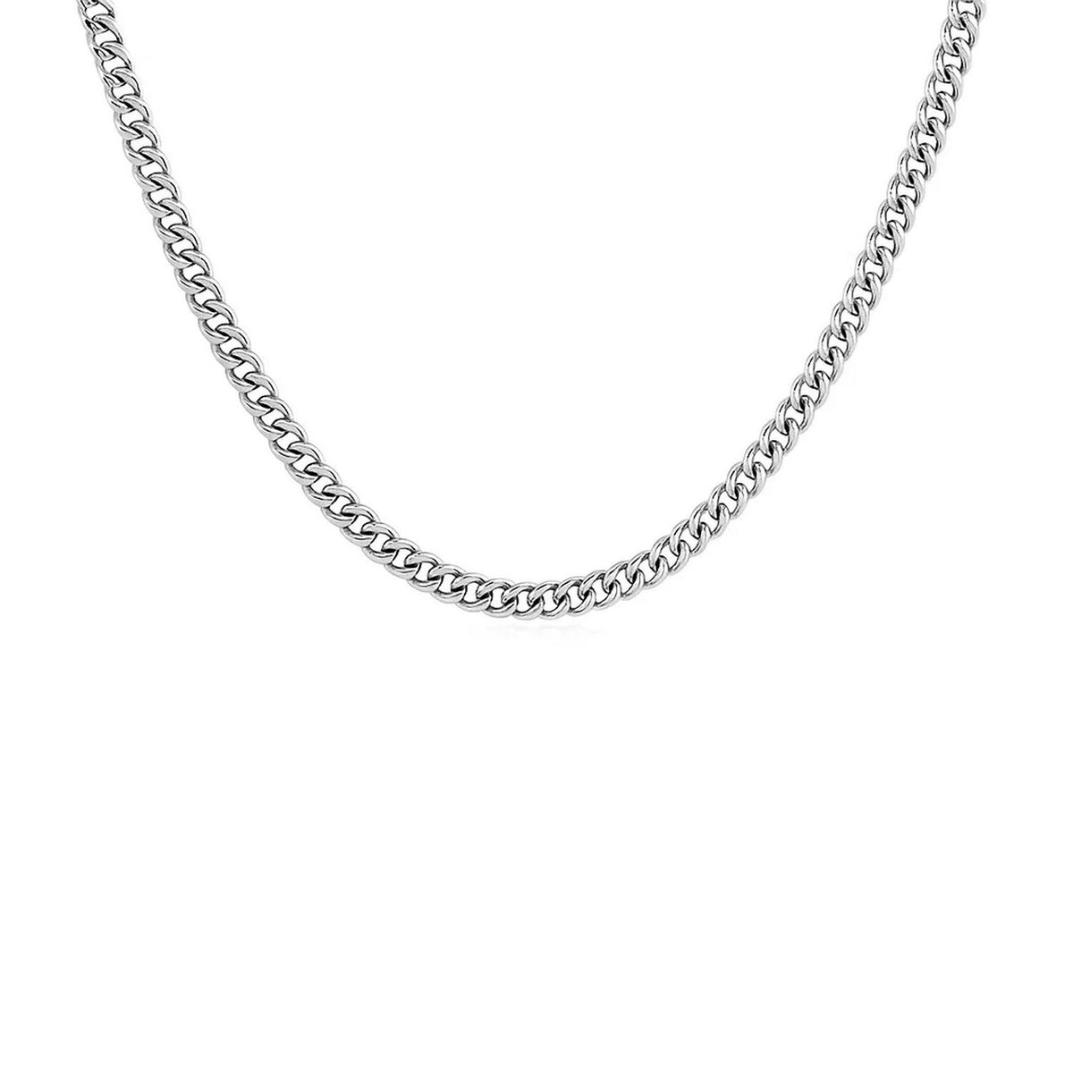 14K White Gold Gourmette Chain (2.80 mm)