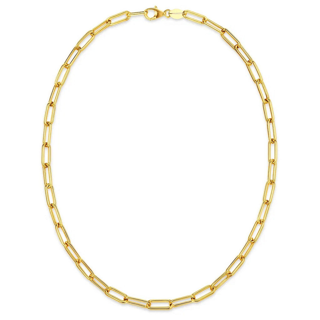 14K Yellow Gold Paperclip Chain (3.50 mm)