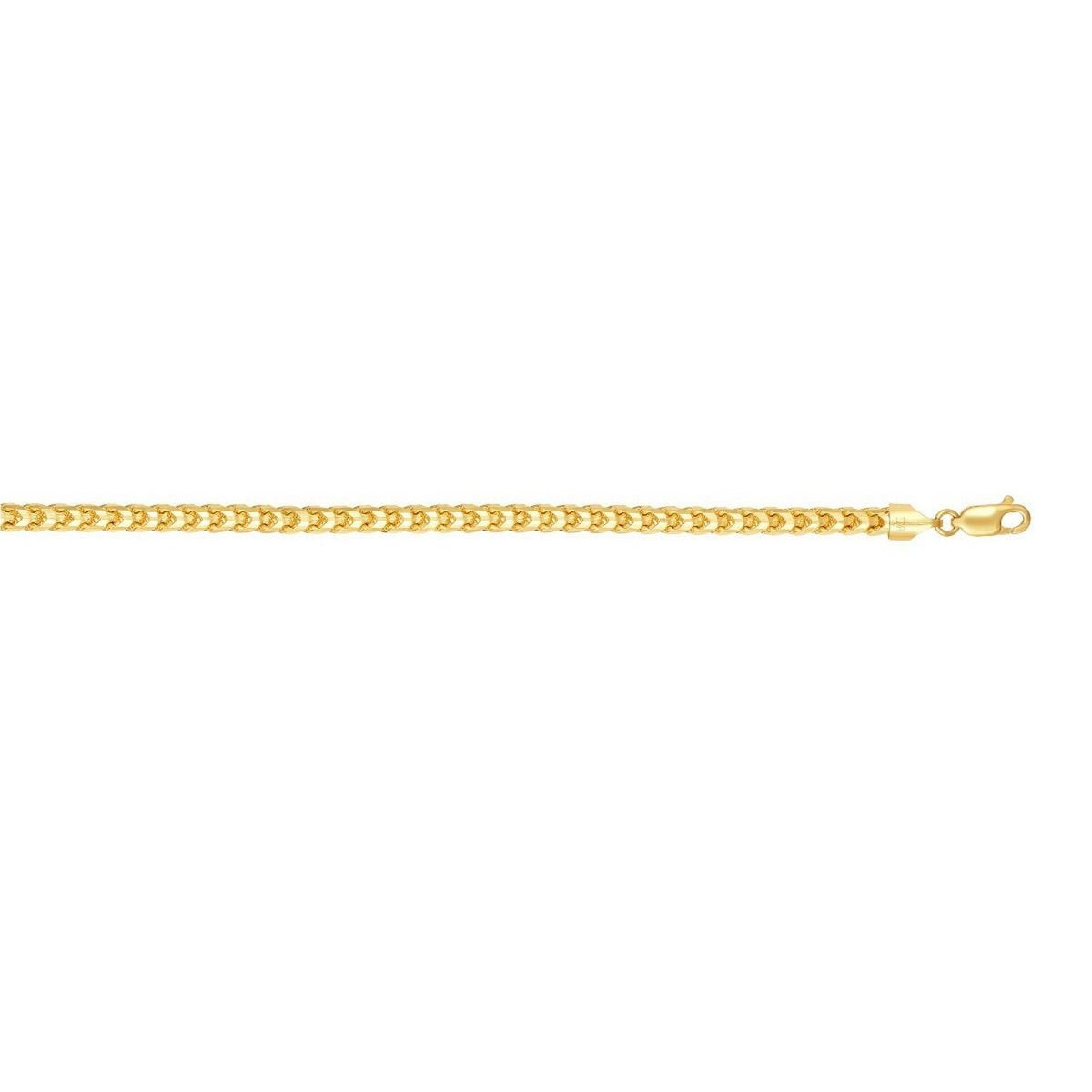 14k Yellow Gold Solid Diamond Cut Round Franco Chain (5.00 mm)