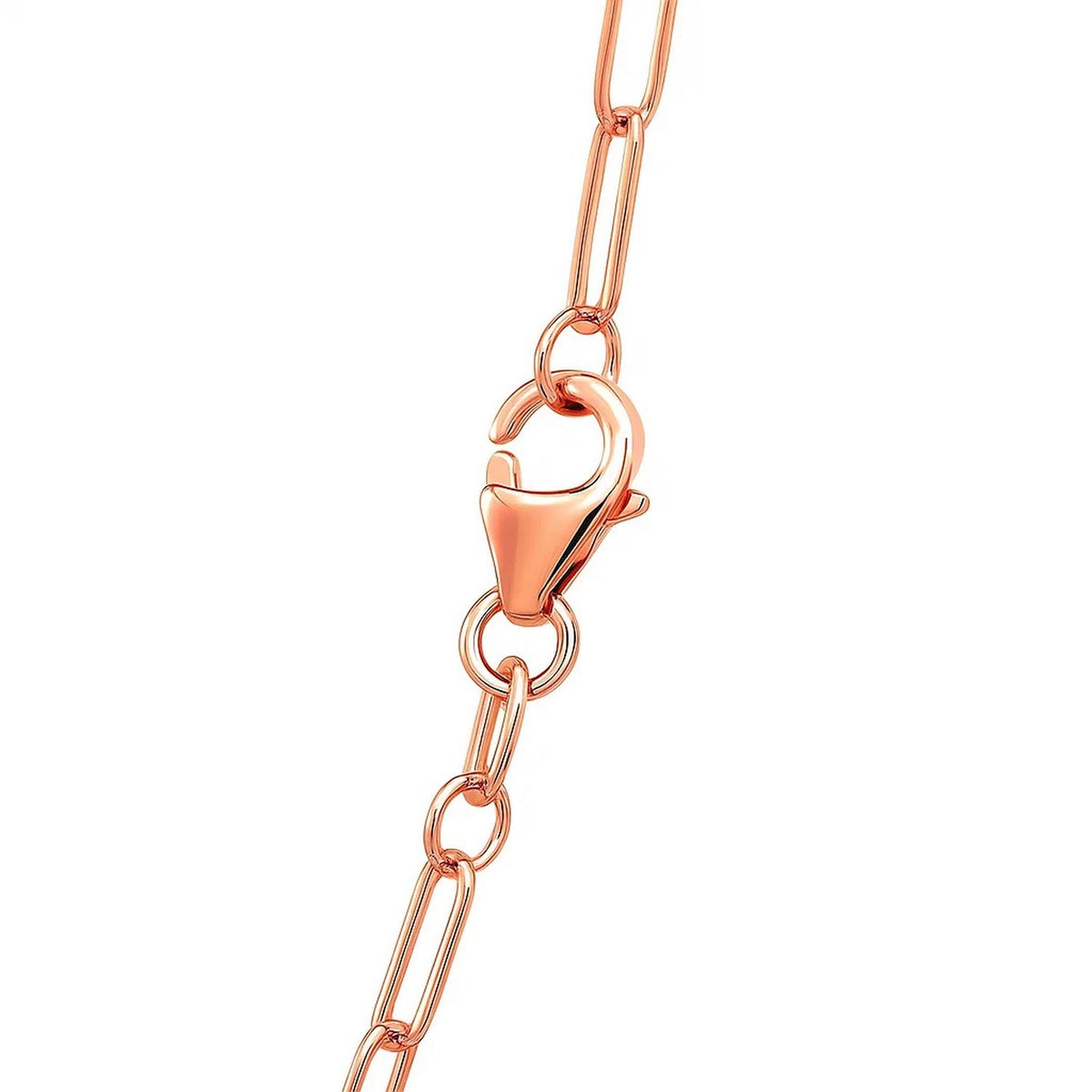 14K Rose Gold Delicate Paperclip Chain (2.10 mm)