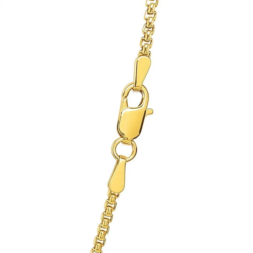 14k Yellow Gold Solid Round Box Chain (1.6 mm)